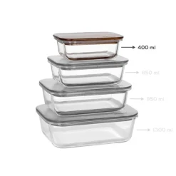 Sale Karya Acacia Storage Container, 400ml, Storage Containers