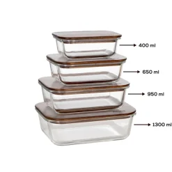 Karya Acacia Storage Container, 950ml, Storage Containers