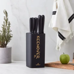 Keenover 9 Piece Knife Block Set, Black Knife Sets