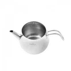 Best Layla Stainless Steel Induction Teapot Set, Midi, Silver Turkish Coffee Pots|Turkish Teapots