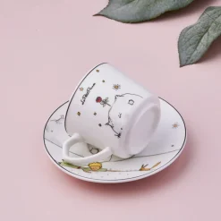 Sale Le Petit 4-Piece Porcelain Espresso Turkish Coffee Cup for 2 People, 80ml, Multi Espresso & Turkish Coffee Cup Sets