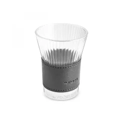 Online Leather Cool Touch Latte Coffee Glass, 210 Ml, Black Coffee Glasses