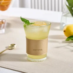 Outlet Leather Cool Touch Latte Coffee Glass, 210 Ml, Coffee Glasses