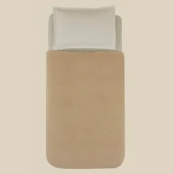 Outlet Leaves Wellsoft Blanket, Single, 150x200cm, Ecru Throws & Blankets