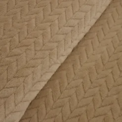 Outlet Leaves Wellsoft Blanket, Single, 150x200cm, Ecru Throws & Blankets