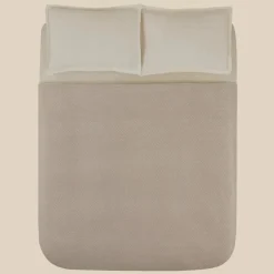 Online Leaves Wellsoft Blanket, Double, 200x220cm, Light Grey Throws & Blankets