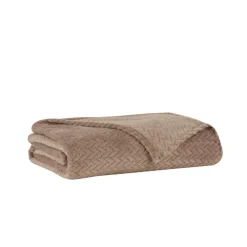 Clearance Leaves Wellsoft Blanket, Single, 150x200cm, Stone Throws & Blankets