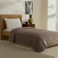 Leaves Wellsoft Blanket, Double, 200x220cm, Stone Throws & Blankets