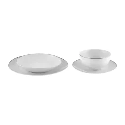 Online Leon 24-Piece Porcelain Dinner Set for 6 People, White Platinum See All Dinner Sets|Porcelain Dinner Sets