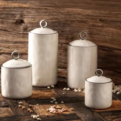 Sale Lina 4 Piece Porcelain Spice Jar Set, Multi Spice Racks|Spice Jars