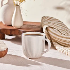 Lisa Basic Bone China Mug, 360ml, White Mugs