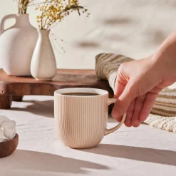 Best Lisa Basic Bone China Mug, 360ml, Cream Mugs