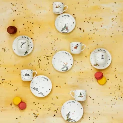 Outlet Little Prince 12-Piece Porcelain Espresso Turkish Coffee Cup Set for 6 People, 80ml, White Multi Espresso & Turkish Coffee Cup Sets