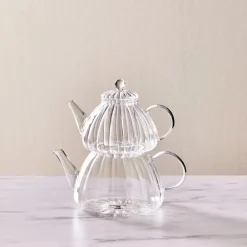 Discount Lori Borosilicate Glass Teapot Set, Transparent Turkish Coffee Pots|Turkish Teapots