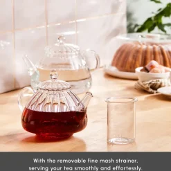 Discount Lori Borosilicate Glass Teapot Set, Transparent Turkish Coffee Pots|Turkish Teapots