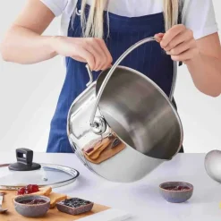 Outlet Love of Kitchen Stainless Steel Induction JamMarmalade Pot, 28cmx18cm, Silver Pots|Induction Cookware