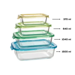 Best Lucy Glass Storage Container, 1500ml, Transparent Storage Containers