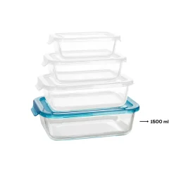 Best Lucy Glass Storage Container, 1500ml, Transparent Storage Containers