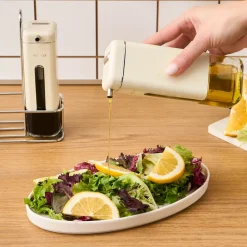 Luminous 3-Piece Glass Oil and Vinegar Bottle, Inox Oil & Vinegar Bottles