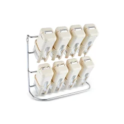 Discount Luminous 9-Piece Porcelain Spice Jar Set, Cream Storage Jars