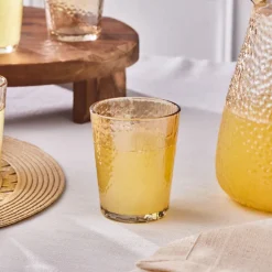 Sale Luminous 7-Piece Tumbler Glass Set, Amber Tumbler Glasses