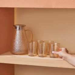 Sale Luminous 7-Piece Tumbler Glass Set, Amber Tumbler Glasses