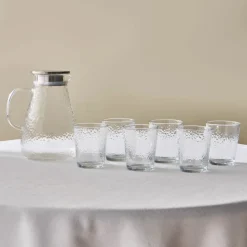 Clearance Luminous 7-Piece Tumbler Glass Set, Transparent Tumbler Glasses