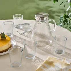 Clearance Luminous 7-Piece Tumbler Glass Set, Transparent Tumbler Glasses