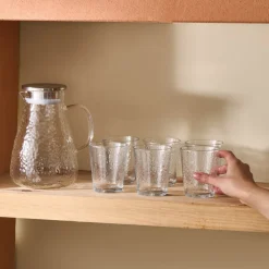 Clearance Luminous 7-Piece Tumbler Glass Set, Transparent Tumbler Glasses