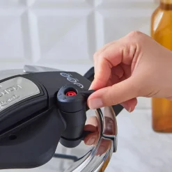 Outlet Marsilya Stainless Steel Induction Pressure Cooker Set, 7L, Silver Black Pressure Cooker|Induction Cookware