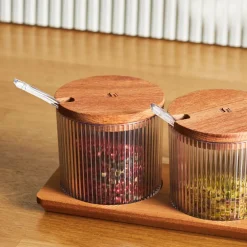 Best Massimo 3 Piece Spice Jar Set, 330ml, Transparent Spice Racks|Spice Jars