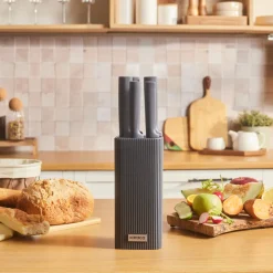 Hot Massimo Line 6-Piece Stainless Steel Knife Set, Anthracite Knife Sets