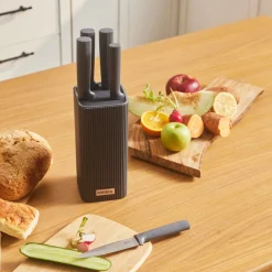 Hot Massimo Line 6-Piece Stainless Steel Knife Set, Anthracite Knife Sets