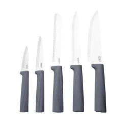 Clearance Massimo 12-Piece Knife Block Set, Chopping Board and Kitchen Utensil Set, Anthracite Knife Sets