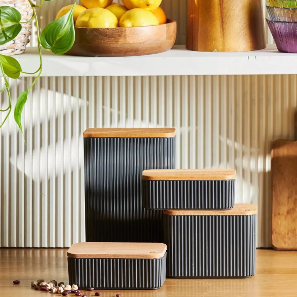 Best Massimo 4-Piece Plastic Storage Container Set, 5L, Anthracite Storage Containers