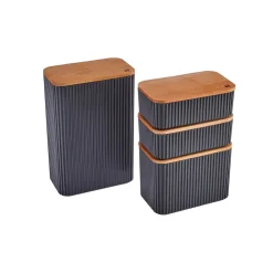 Best Massimo 4-Piece Plastic Storage Container Set, 5L, Anthracite Storage Containers