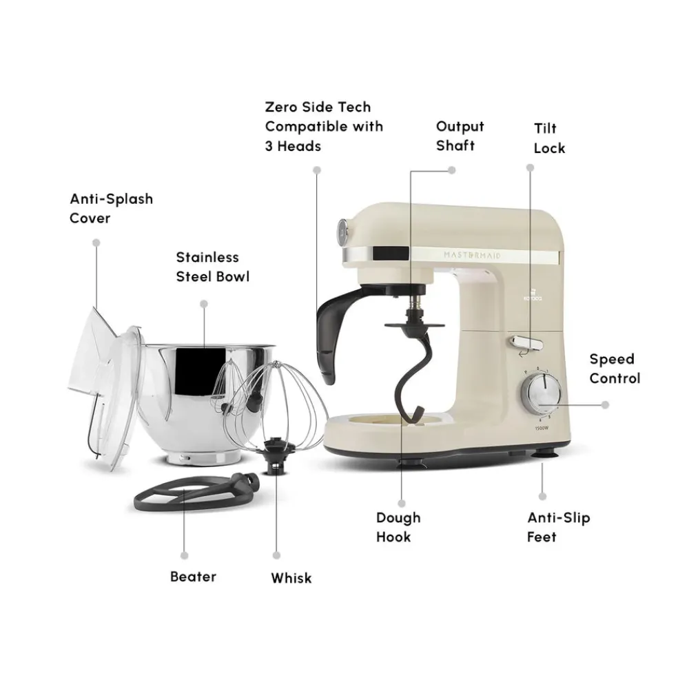 Best Mastermaid Chef Pro Zero Side Tech Stand Mixer, 5L, 1500W, Stand Mixers