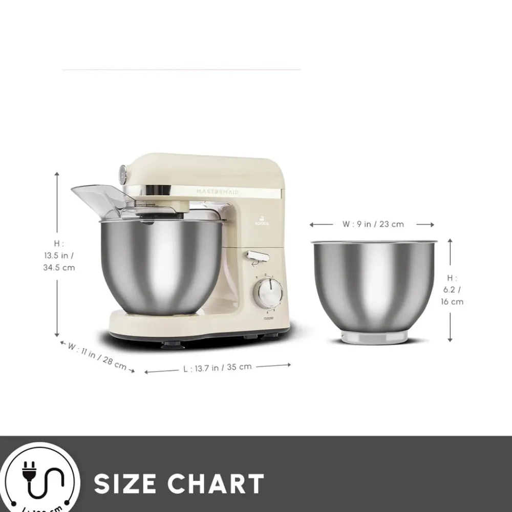 Best Mastermaid Chef Pro Zero Side Tech Stand Mixer, 5L, 1500W, Stand Mixers