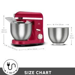 Outlet Mastermaid Chef Pro Zero Side Tech Stand Mixer, 5L, 1500W, Stand Mixers