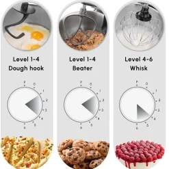 Outlet Mastermaid Chef Pro Zero Side Tech Stand Mixer, 5L, 1500W, Stand Mixers