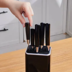 Discount Mastersharp 6-Piece Stainless Steel Knife Set, 30cm, Black Knife Sets