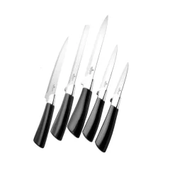 Discount Mastersharp 6-Piece Stainless Steel Knife Set, 30cm, Black Knife Sets