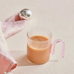 Clearance Miracle Glass Mug, 320ml, Pink Mugs