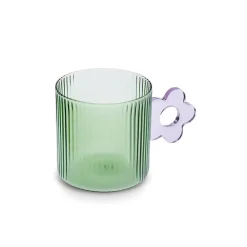 Sale Miracle Glass Mug, 360ml, Blue Flower Mugs
