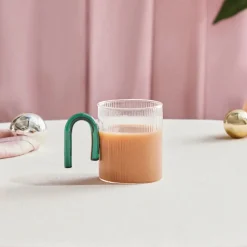 Sale Miracle Glass Mug, 320ml, Green Mugs