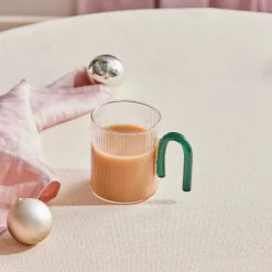 Sale Miracle Glass Mug, 320ml, Green Mugs