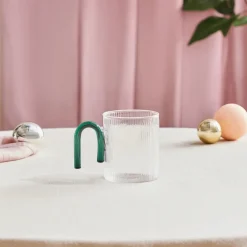 Sale Miracle Glass Mug, 320ml, Green Mugs