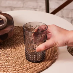 Hot Moise Acrylic Tumbler Glass, 400ml, Anthratice Tumbler Glasses