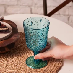 Outlet Moise Acrylic Wine Glass, 450ml, Blue Wine And Champagne Glasses