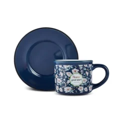 Hot Monet 8-Piece Stoneware Espresso Turkish Coffee Cup Set for 4 People, 60ml, Multi Espresso & Turkish Coffee Cup Sets